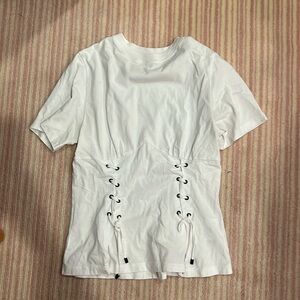 Jonathan Simkai white detailed t shirt